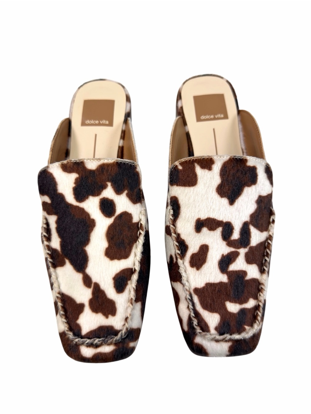Dolce Vita Brevyn Mules in Cocoa Faux Calf Hair Women’s Size 6.5 - Picture 4 of 15